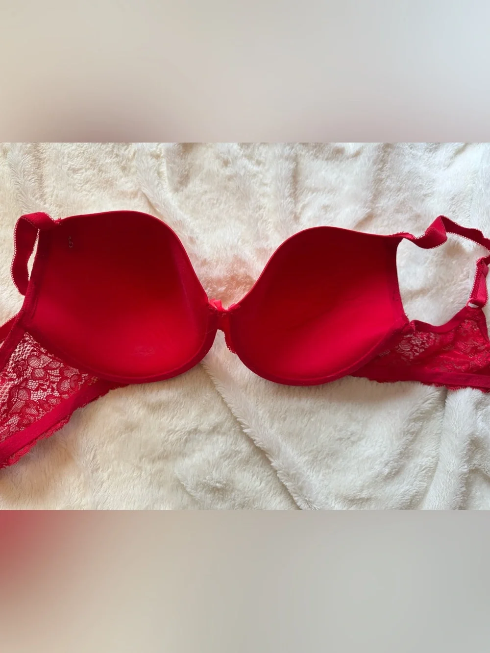 Victoria's Secret Red Push-Up Lace-Accent Bra